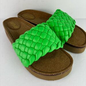 Aerie NWOT Woven Platform Sandals Slides